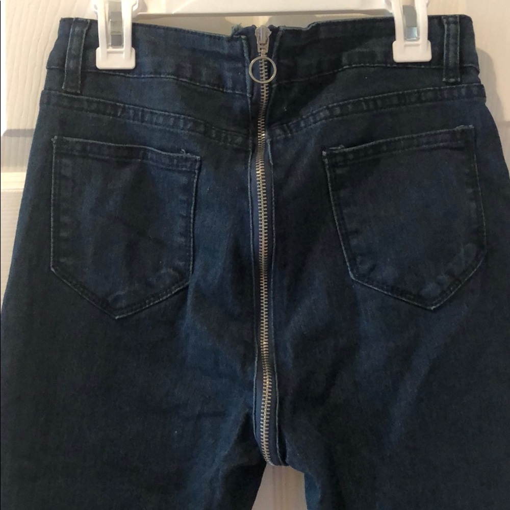 Back zipper skinny jeans NWOT